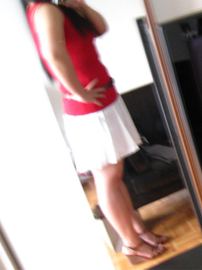 Lands' End Canvas Poplin Skirt - White, Side Lands' End Canvas Poplin Skirt - White, Side