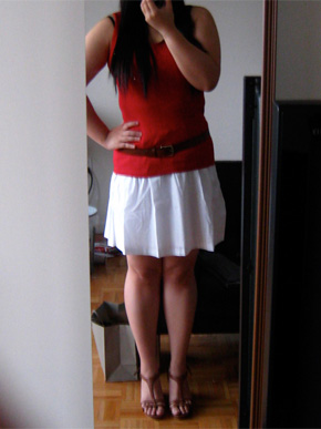 Lands' End Canvas Poplin Skirt - White, Casual Look Lands' End Canvas Poplin Skirt - White, Casual Look