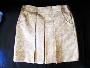 J.Crew Metallic Moss Jacquard Skirt