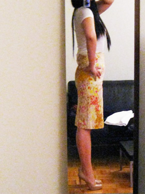 J.Crew Sunshine Peony Pencil Skirt