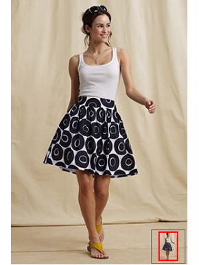 Lands' End Canvas Cotton Poplin Skirt Lands' End Canvas Cotton Poplin Skirt