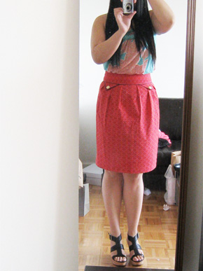 Anthropologie Diamond Flame Skirt