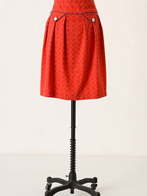 Anthropologie Diamond Flame Skirt