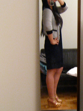 J.Crew Ruched V-Neck Dress
