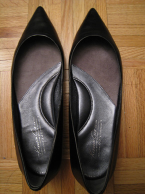 Kenneth Cole 925 Technology Silver Tongue Flats