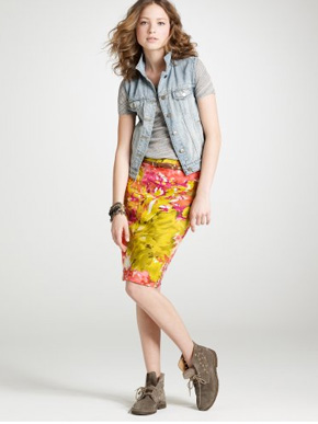 J.Crew Impressionist Pencil Skirt J.Crew Impressionist Pencil Skirt