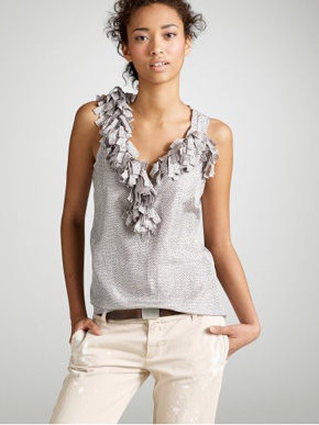 J.Crew Printed Palmera Ruffle Cami J.Crew Printed Palmera Ruffle Cami