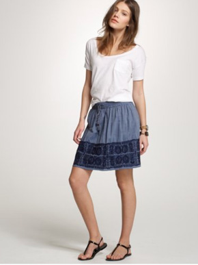J.Crew Embroidered Zafrina Skirt J.Crew Embroidered Zafrina Skirt