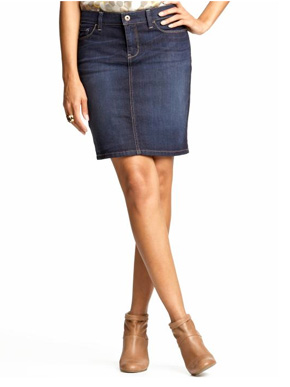 banana republic jean skirt