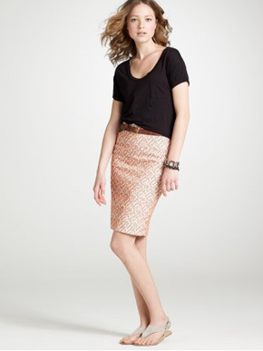J.Crew Embroidered Ikat Pencil Skirt J.Crew Embroidered Ikat Pencil Skirt
