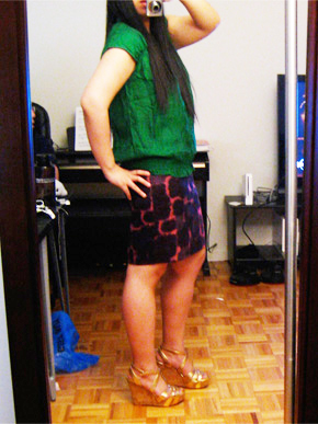 Ann Taylor Loft Smocked Waist Button Down