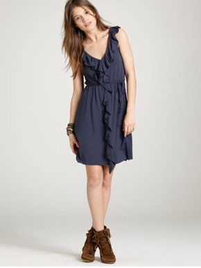 J.Crew Ruffled Jersey Dress