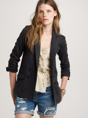 J.Crew Long Knit Benny Blazer