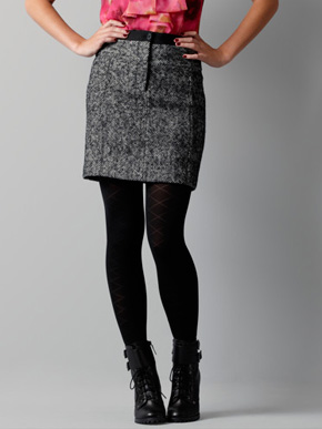 Ann Taylor Loft Chunky Tweed Mini Skirt