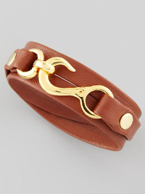Gorjana Taylor Leather Wrap Bracelet, Redwood